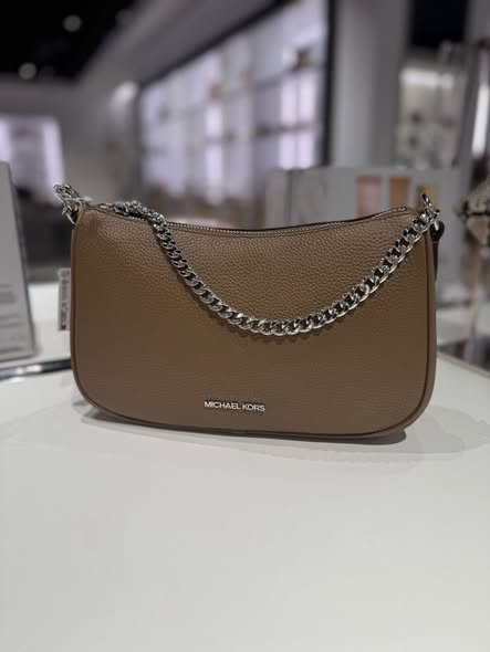 Michael Kors Carmela Medium Xbody Driftwood monogram torebka damska