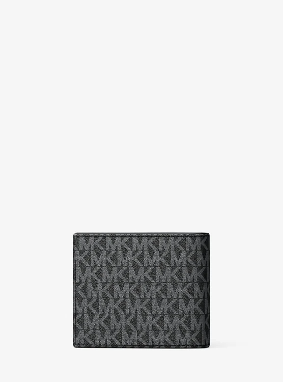 Michael Kors portfel billfold czarny gunmetal