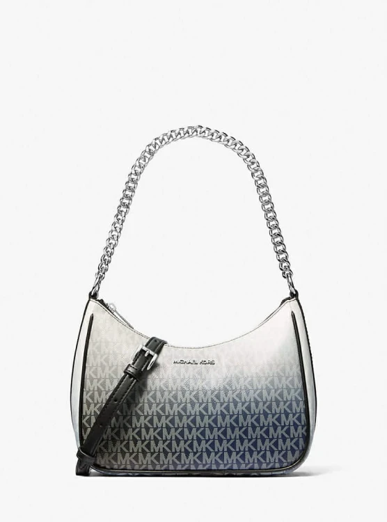 Michael Kors czarna torebka damska black ombre monogram srebrne okucia