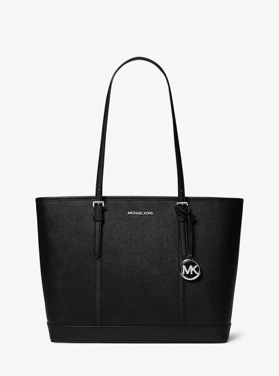 Michael Kors Jet Set Travel Large czarna torba damska ze skóry saffiano