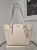 Michael Kors Charlotte Large Tote Light Cream skóra saffiano
