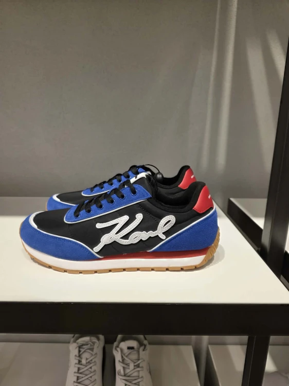 Karl Lagerfeld Rue St Guillaume Runner sneakersy męskie czarne niebieskie czerwone