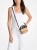 Michael Kors Tatum Striped Woven Crossbody – pleciona torebka damska z srebrnymi detalami