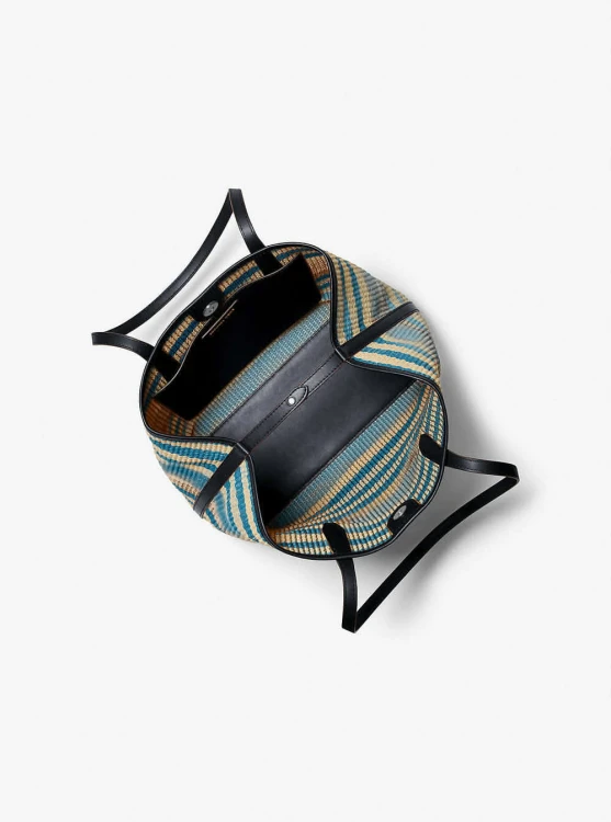 Pleciona torebka MK Avalon średnia torba codzienna granatowa