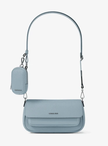 Michael Kors torebka crossbody skórzana Ocean Blue z dopinanym etui przód