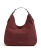 Michael Kors Nolita Large Hobo Shoulder Bag w kolorze Oxblood, ciemnoczerwona skórzana torebka na ramię ze srebrnymi okuciami