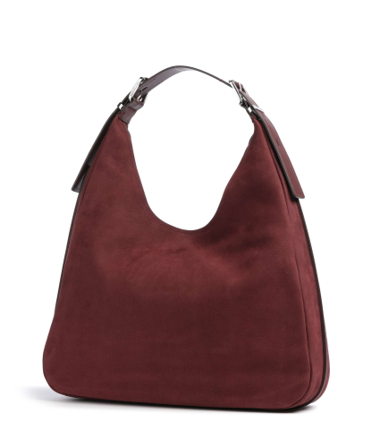 Ciemnoczerwona torebka Michael Kors Nolita Large Hobo ze skóry naturalnej bydlęcej, model na ramię