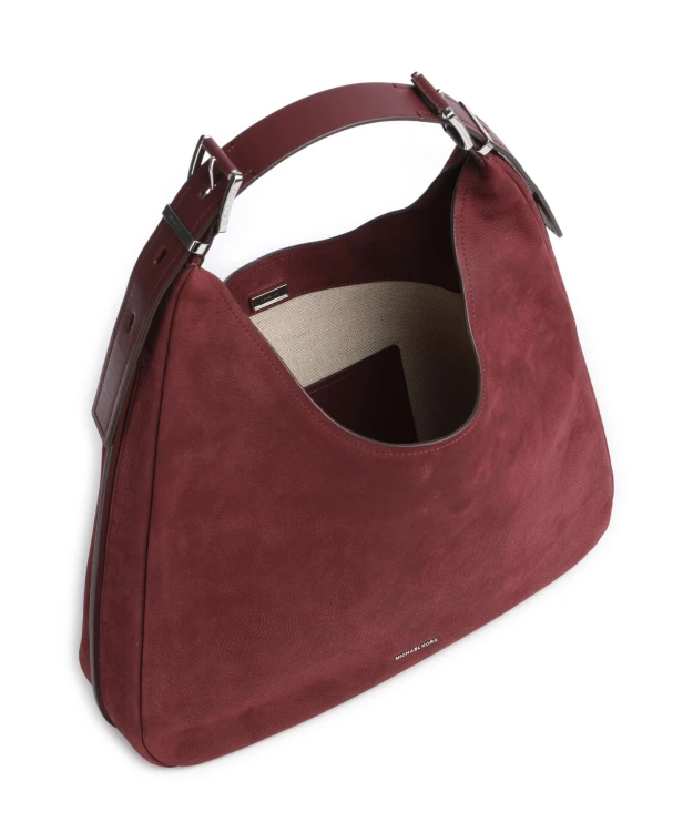 Duża torebka hobo Michael Kors Nolita Large w kolorze Oxblood, wykonana ze skóry naturalnej