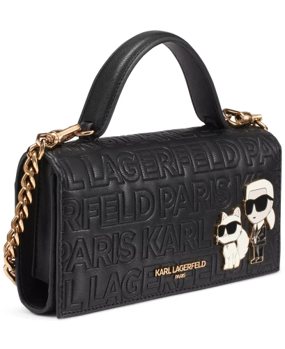 Karl Lagerfeld Wallet On Chain czarna mała torebka na telefon