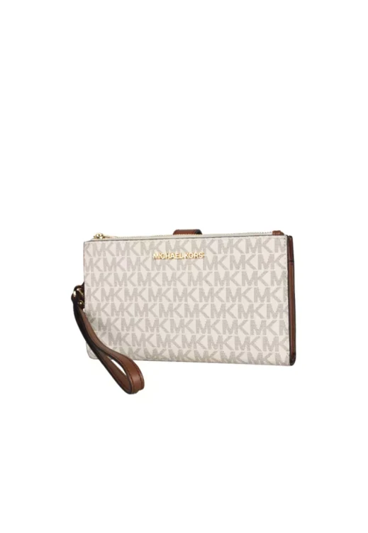 Michael Kors Portfel Double Zip Vanilla Monogram