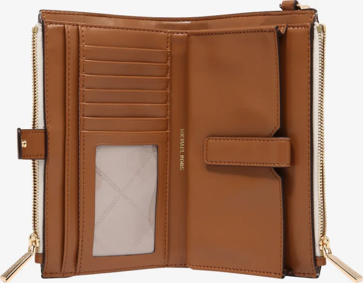 Michael Kors Portfel Double Zip Vanilla Monogram