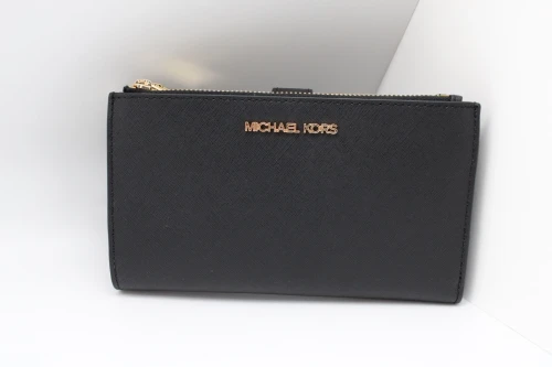 Michael Kors Portfel Double Zip Black / Gold