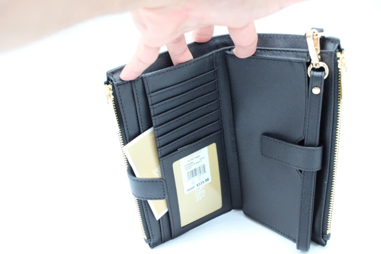Michael Kors Portfel Double Zip Black / Gold