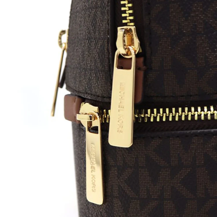 Michael Kors Rhea Zip Medium Backpack Brown Signature