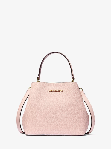 Michael Kors Pratt Small Bucket Shoulder - Powder Blush Monogram