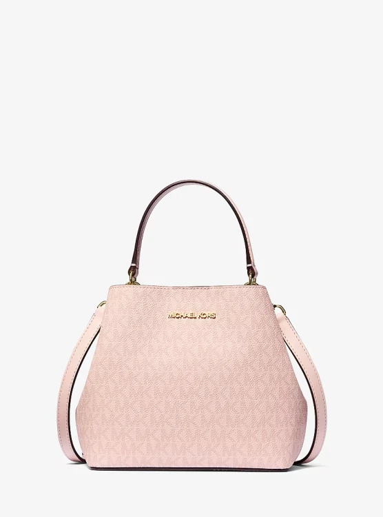Michael Kors Pratt Small Bucket Shoulder - Powder Blush Monogram