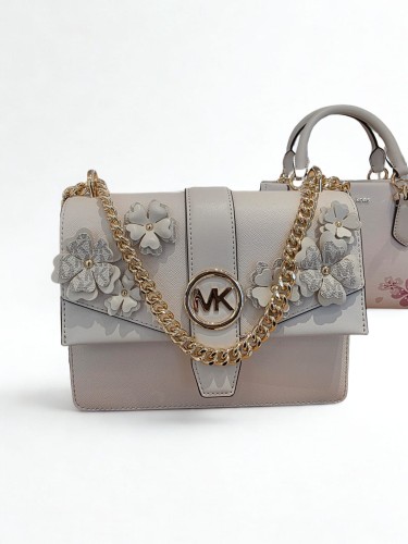 Michael Kors Greenwich Small floral applique cream