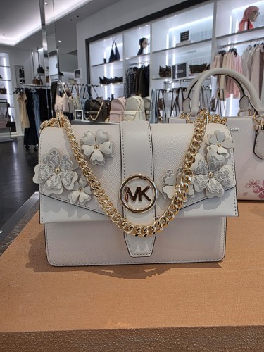 Michael Kors Greenwich Small floral applique cream