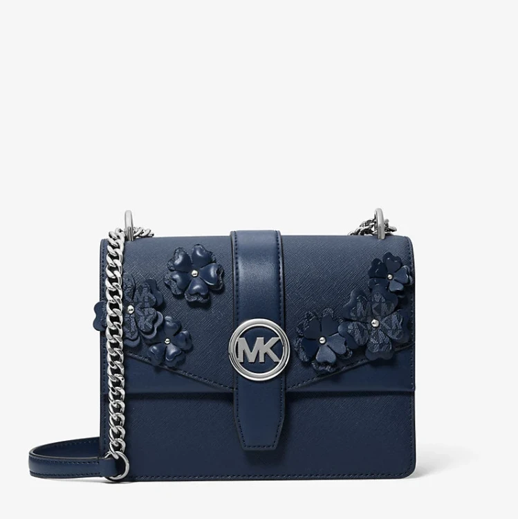 Michael Kors GREENWICH Medium Shoulder Bag Navy Floral