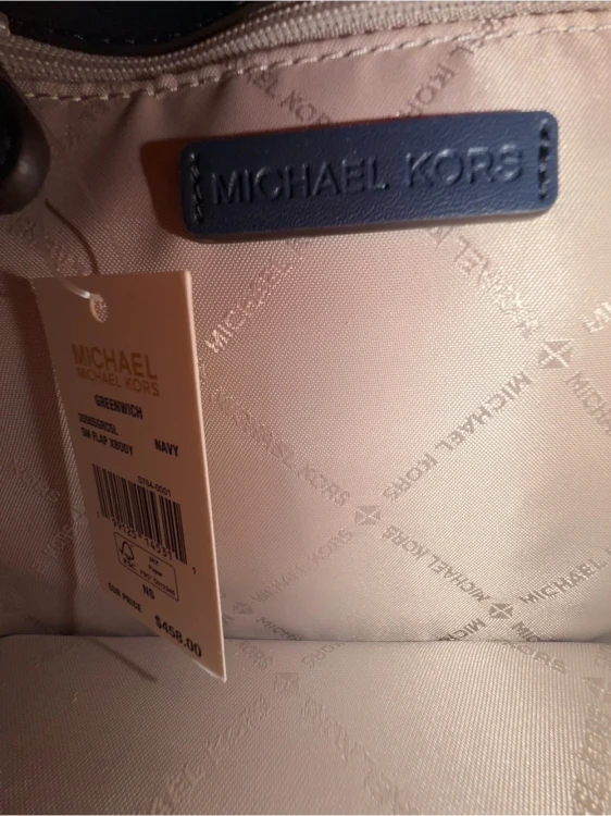 Michael Kors GREENWICH Medium Shoulder Bag Navy Floral