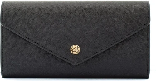 Michael Kors Jet Set Travel Large Signature Envelope Wallet Black