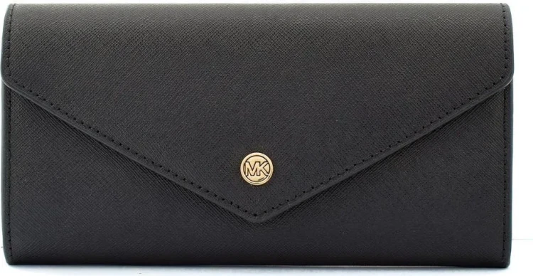 Michael Kors Jet Set Travel Large Signature Envelope Wallet Black