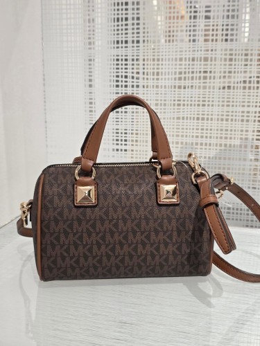 Michael Kors Grayson Small Duffel Crossbody Bag - Brown Monogram
