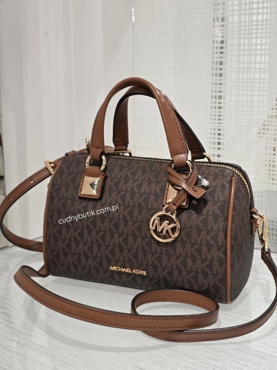 Michael Kors Grayson Small Duffel Crossbody Bag - Brown Monogram