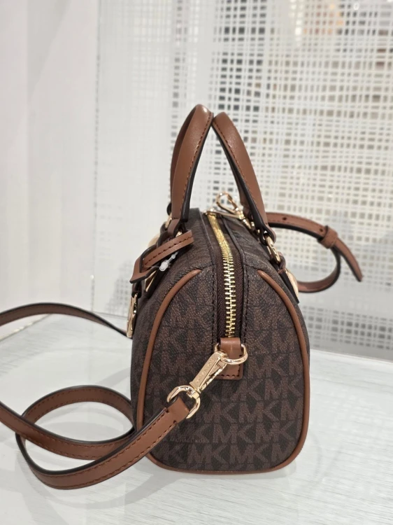 Michael Kors Grayson Small Duffel Crossbody Bag - Brown Monogram