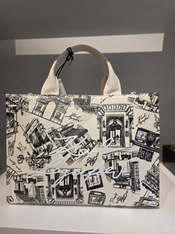 Karl Lagerfeld Love From Paris Tote – torba canvas Paris print
