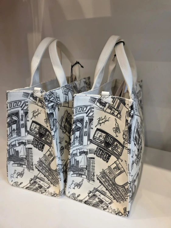 Karl Lagerfeld Love From Paris Tote – torba canvas Paris print
