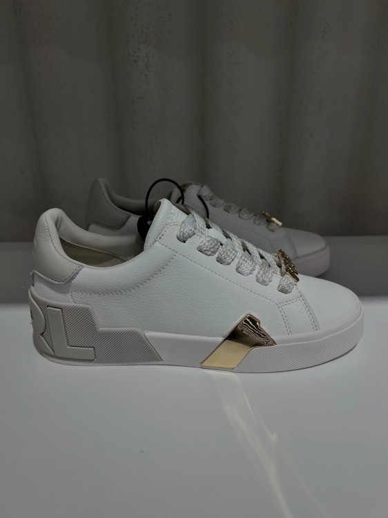 Buty Karl Lagerfeld Bold Lace Karl biało beżowe sneakersy