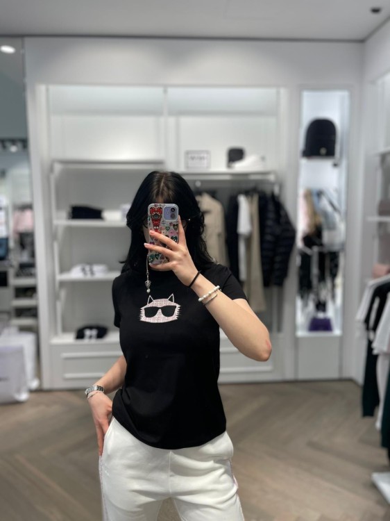 koszulka Karl Lagerfeld z kotem